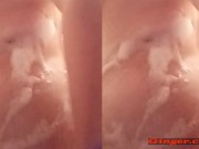 Old video of me washing myself in the bathroom, stroking my body tits close up 11/16