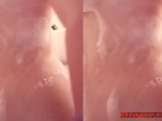 Old video of me washing myself in the bathroom, stroking my body tits close up