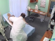Fake Hospital - Real cheating by a blonde as she spreads her legs and fucks a doctor 4/16