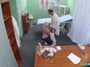 Fake Hospital - Real cheating by a blonde as she spreads her legs and fucks a doctor 7/16