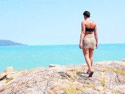 Ersties - Hot Brunette Babe Masturbates Outdoors For All To See 15/16