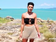 Ersties - Hot Brunette Babe Masturbates Outdoors For All To See 5/16