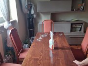 hot girl cleans the neighbor's table and goes without panties 6/16