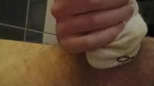 twink edges himself with a dirty sock and cums