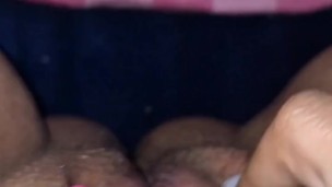 Horny stepmom fingers her pussy and moans