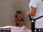 Busty Babe Gets A Naughty Moment With Ebony Masseuse 2/16