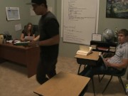 Hottie Devon Lee with pierced pussy takes it in her office doggy style 1/16