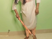 A beautiful girl working, fucking with big stepbrother