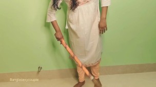 A beautiful girl working, fucking with big stepbrother