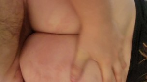 Teen comes begging for rough fuck and cum on ass