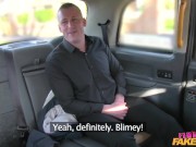 Female Fake Taxi - British MILF brunette gives her passenger a RIMJOB and fingers his ass 2/16