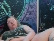 Goth nymph playing with Dildo and Clit 1/16