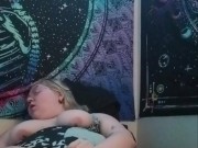 Goth nymph playing with Dildo and Clit 13/16