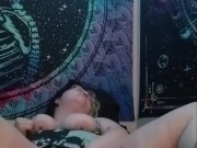 Goth nymph playing with Dildo and Clit 16/16