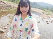 【ビショビショ】河原ノーブラ散歩中に水を掛けられ...💦人妻,熟女,日本人,無修正,素人,個撮,個人撮影,ちくぽち,ヌード,野外露出,屋外,オナニー 5/16