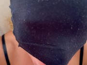 I wanted a deep mouth fuck and swallow his cum [Amateur Deep Throat Blowjob] 15/16