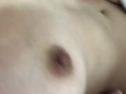 Playing with big natural Chinese boobs in the morning 8/16