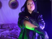 ASMR Mistress Mara's New Leather Jacket with Driving Gloves 9/16