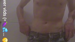 Oooh my dick is sooo slippery come and touch it with your tongue👅 🥵. Showering w. Nike Pro Shorts.