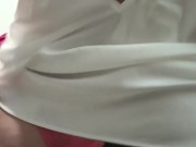 Stripping and flashing my ass for hubbys friend in new lingerie