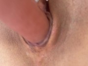 Hot Teenage Brunette Play With Pussy Untill Cum. Orgasm. Ride Dildo. CloseUp View 11/16