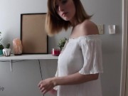 Busty girlfriend had a long day and needs you to cum with her 1/16