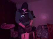 Masked Ghost Cosplayer teaches maid a lesson 11/16