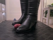 Stepsister Cock Crush in High Thigh Black Boots, No Mercy! - Bootjob, Shoejob, Ballbusting, CBT 11/16