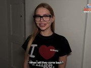 Fuck with daughter of rich parents during my homework. My parents almost caught me! 1/16