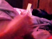 In bed with my stepsister, she's finally brave enough to touch my hungry cock. 4/16