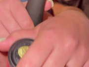 Slut in glasses loves fucking herself 14/16