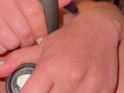 Slut in glasses loves fucking herself 15/16