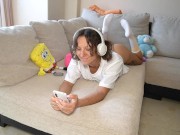 Orgasm flows from pussy of a horny college girl 2/16