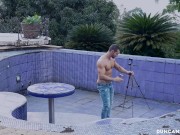 Snuck into my neighbors pool to do a livestream 1/16