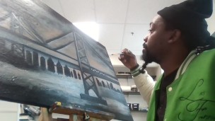 Museum piece in the making Pt1 this is on the wall with divinci, freda, picasso, van gogh etc