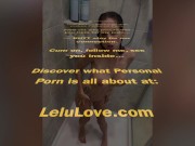 Big boobs babe lip syncing in shower makeup running down face, getting ass cumshot, behind scenes comedy shows - Lelu Love 16/16