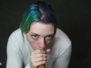 Dirty talks you with your cock in her mouth 14/16