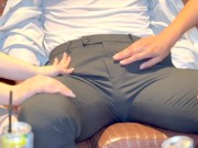 【3P M男専用動画🐰💕】女子会にM男くんを呼んで手コキ、ペニバン、緊縛プレイで遊んでみたよ 2/16