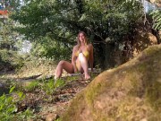 Beauty With Big Tits Musturbates On The River When She Notices A Man Spying On Her And Decides... 2/16