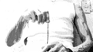 Tipo caricatura animada, hombre hot usando juguetes sexuales: Por Rabaerre