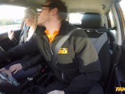 Fake Driving School - She spots his cock in his hand and ends up with spunk over her pussy 1/16