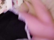 room tour of Karina's webcam room in a maid costume