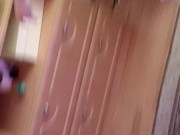 room tour of Karina's webcam room in a maid costume 4/16