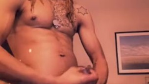 Quick selfish handjob cumshot before work