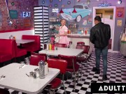 Anna Claire Clouds Finishes Off Customer At Work! 1/16