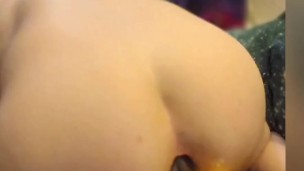 FemBoy Bounces on Big Dildo!