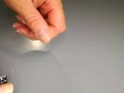 I cut off my long stinky nails and show off my smelly cock 3/16