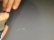 I cut off my long stinky nails and show off my smelly cock 6/16