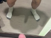 Playing with my Thick, Hard Uncut Cock in Target Changing Room! Onlyfans Uncutmnguy21 16/16