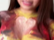 ASIAN HOT BABE CLEANS MIRROR NAKED (NO UNDIES) 14/16